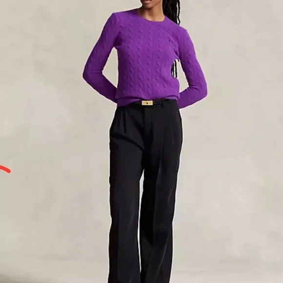Polo Ralph Lauren Purple Cable Knit Sweater
